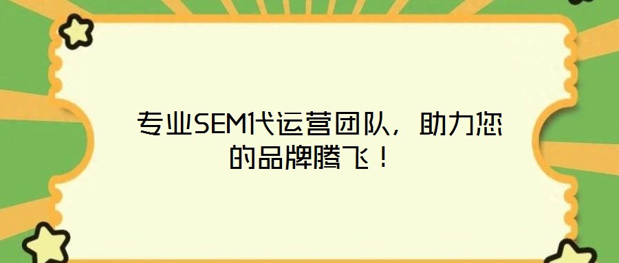  專業(yè)SEM代運(yùn)營團(tuán)隊(duì)，助力您的品牌騰飛！