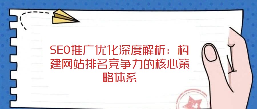 SEO推廣優(yōu)化深度解析：構(gòu)建網(wǎng)站排名競(jìng)爭(zhēng)力的核心策略體系
