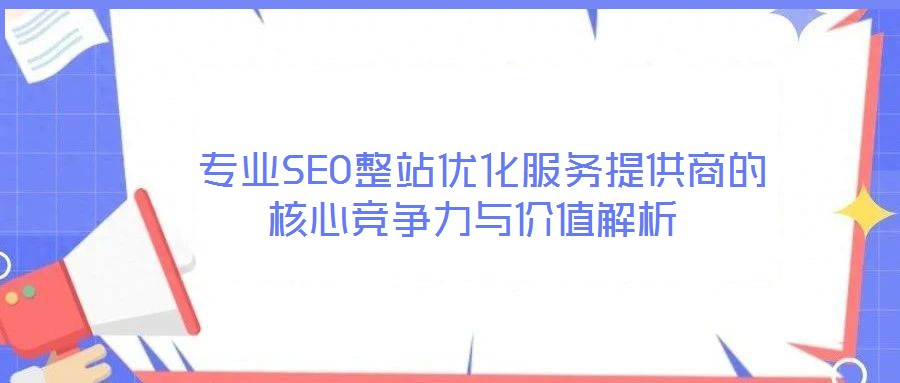  專業(yè)SEO整站優(yōu)化服務提供商的核心競爭力與價值解析