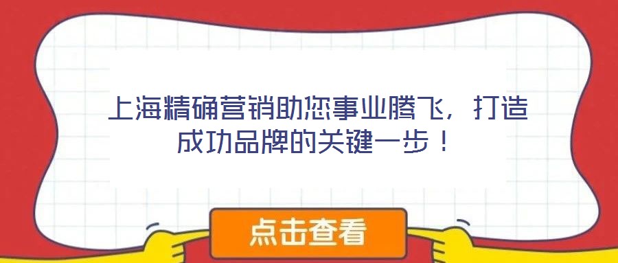 上海精確營銷助您事業(yè)騰飛，打造成功品牌的關鍵一步！