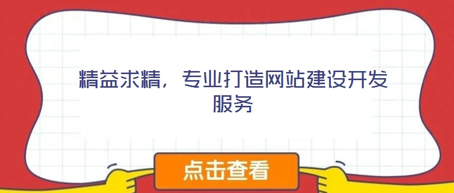 精益求精，專業(yè)打造網(wǎng)站建設(shè)開發(fā)服務(wù)