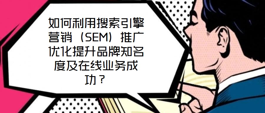 如何利用搜索引擎營銷（SEM）推廣優(yōu)化提升品牌知名度及在線業(yè)務成功？